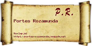 Portes Rozamunda névjegykártya